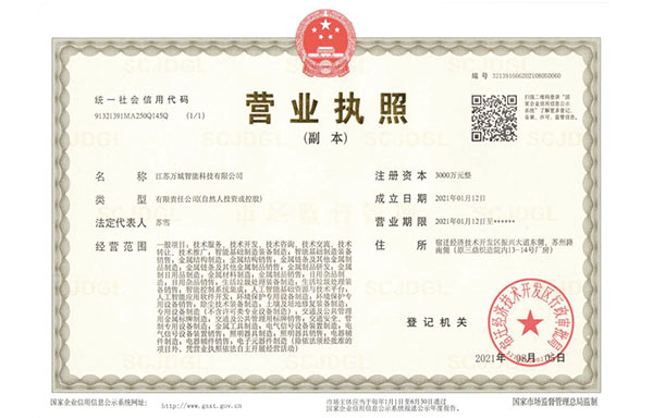 萬城資質營業(yè)執(zhí)照